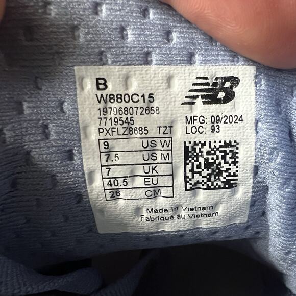 New Balance FF X 880 V15 Women’s size 9 Blue Cream Road Running Shoes Sneakers - Picture 7 of 16